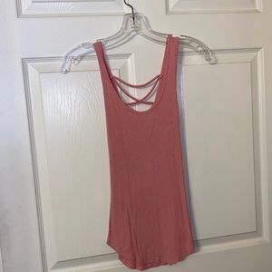 Ambiance, light pink stretchy shirt, lightweight.